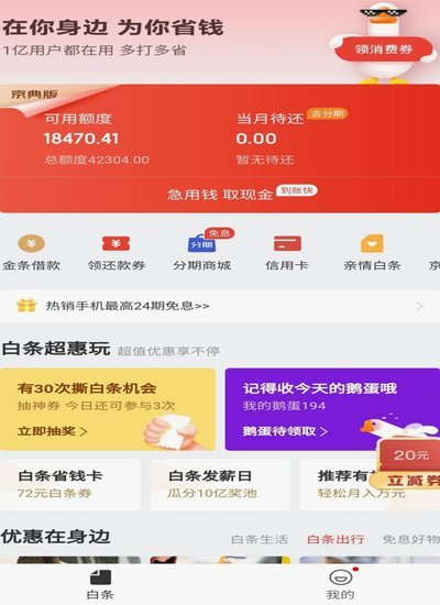白条哪个平台能用