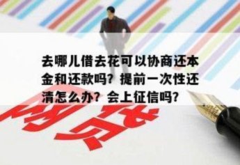 “拿去花”能提前还款吗？详细解读操作条件与费用标准